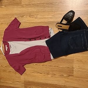 Loft short sleeve cardigan